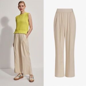 VARLEY | Athleisure Soft Riggs Loose Fit Pants 27" in Oyster Grey | Size Small